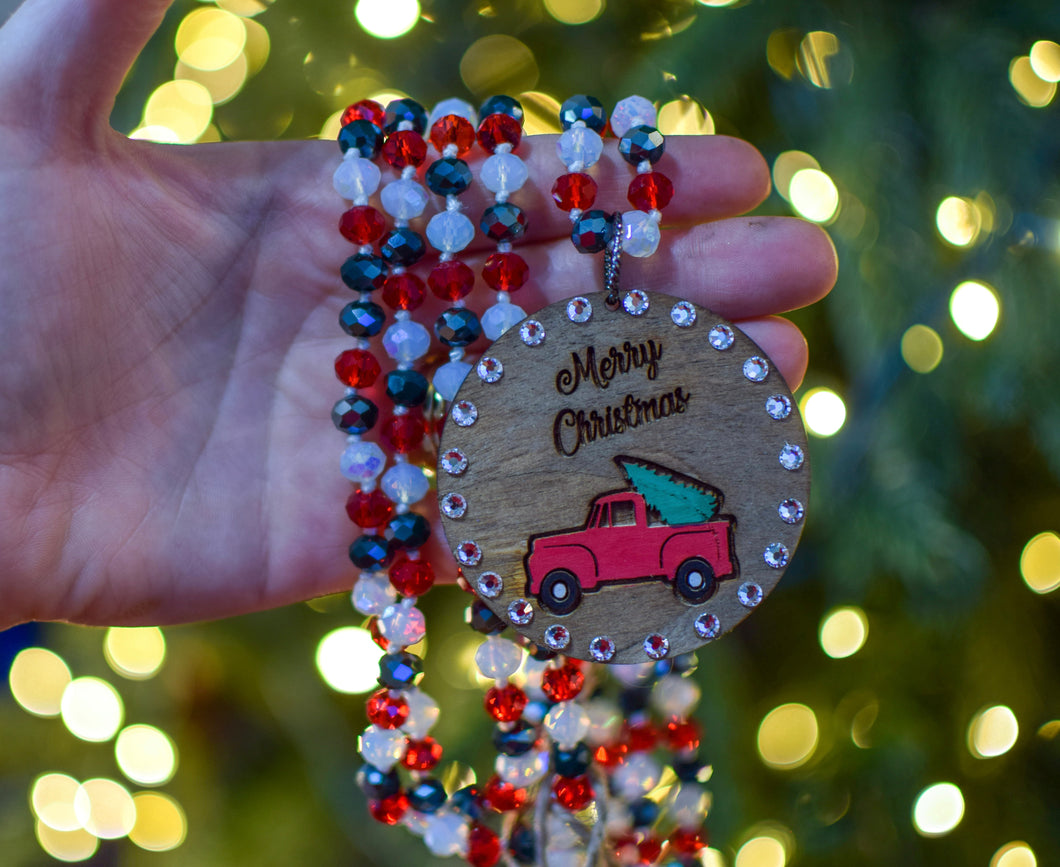 Vintage truck necklace