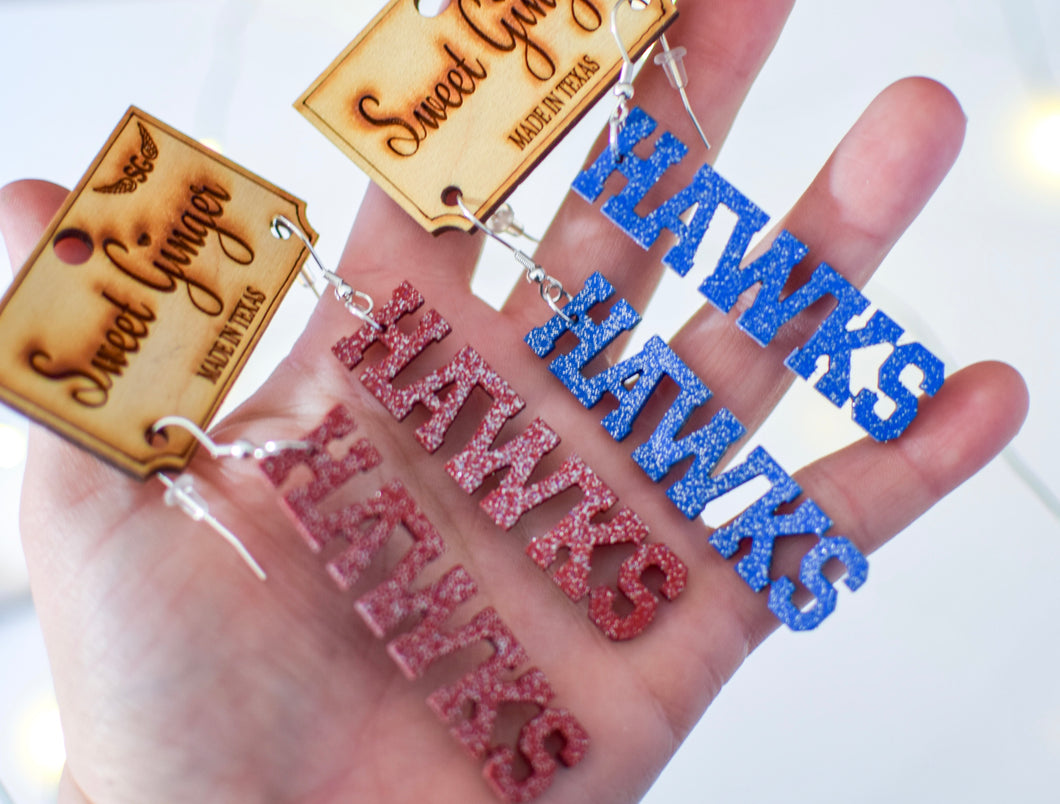 Hawks with sliver glitter