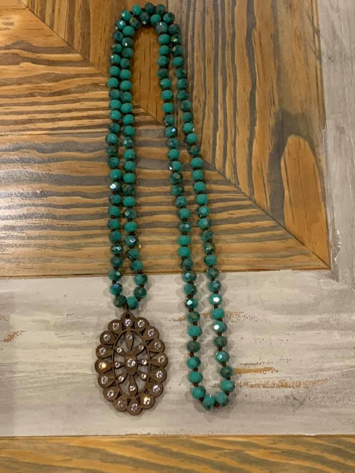 Turquoise/Stained Bella Necklace