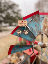 Load image into Gallery viewer, Whiskey and Rain Leopard Metallic  Cheetah Earrings